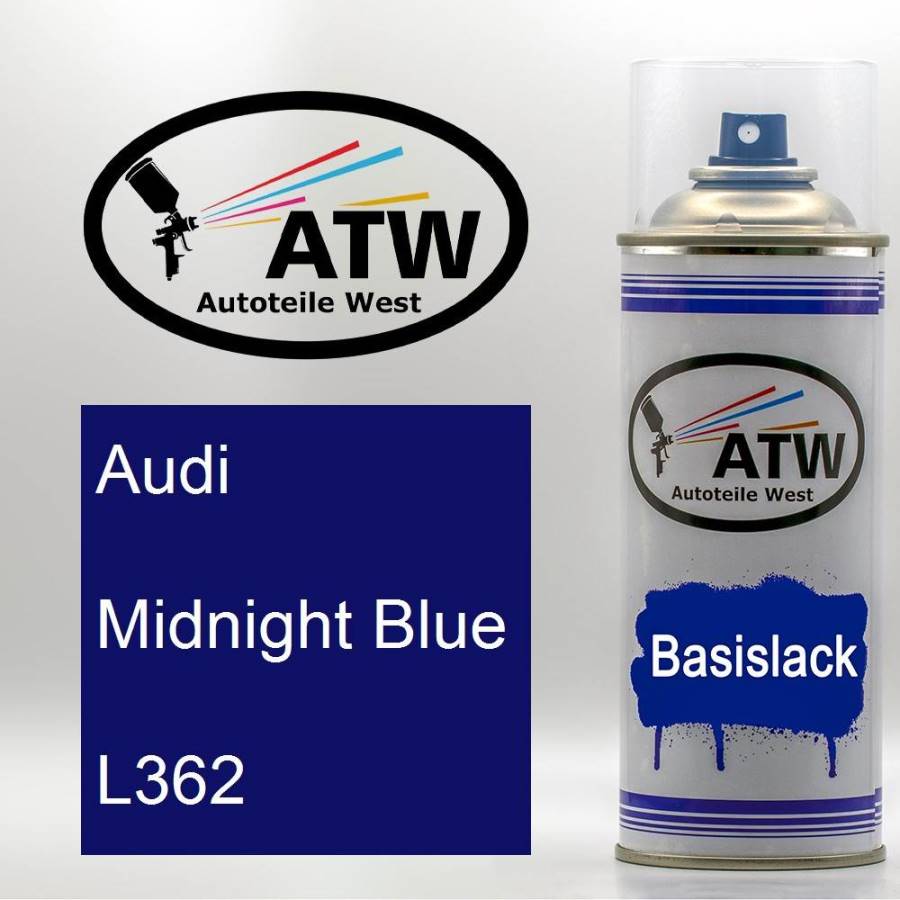 Audi, Midnight Blue, L362: 400ml Sprühdose, von ATW Autoteile West.